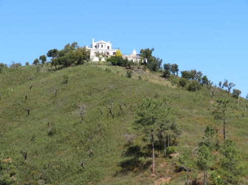 Lovely house high on the hillside looking over several valleys.